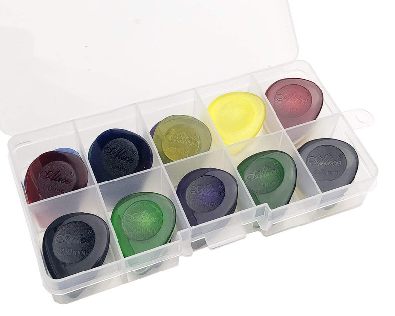 Alice 30pcs Alice Durable Clear Large Size Bass Rock Heavy Metal Guitar Picks Plectrum 1.0/2.0/3.0 mm With Pick Case Storage Box - Image 3
